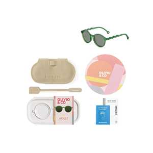 Gafas de sol unisex con estilo para adultos Gafas verdes Oliva duraderas - Product Image 3