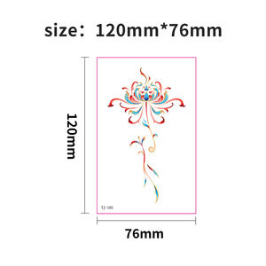 Nuevo diseño de tatuajes temporales de oro metálico, pegatinas de papel sexy con flores dibujadas a mano para la cara para damas amantes de la moda - Product Image 5