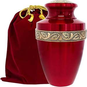 Urne funéraire pour cendres humaines adultes, finition métal massif américain, émail, gravure à la main, motifs personnalisables, fournitures funéraires en gros - Product Image 5