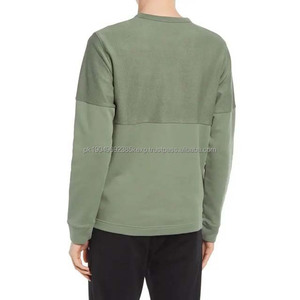 Vente en gros de sweatshirts et sweats à capuche personnalisés pour hommes col rond coton épaules tombantes Streetwear unisexe surdimensionné basics sweatshirts - Product Image 3