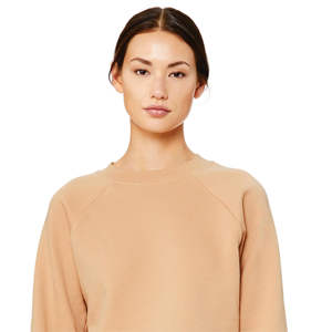 Airlume-Jersey de algodón peinado y con anillo para mujer, forro polar 52%, lana de polietileno, dunas de arena, manga raglán, 48% - Product Image 4