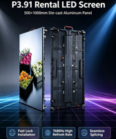 P3.91 Miet-LED-Bildschirm 500*1000mm Druckguss-Aluminium-Panel Schnellverschluss LED-Videowand für Bühne Event Ausstellung