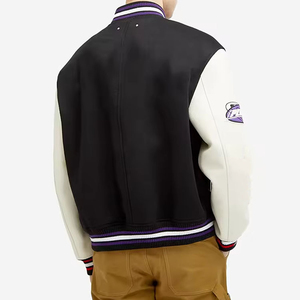 Hombres de alta calidad 100% parches bordados Letterman College chaqueta de béisbol de secado rápido transpirable fino invierno temporada logotipo frontal - Product Image 2