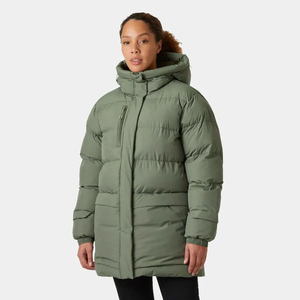 Forte demande Vert OEM Femmes Aurora Puffy Parka Cordon Ajusté Capuche et Puffer Matelassé Femmes Bulle Hiver Doudoune - Product Image 1
