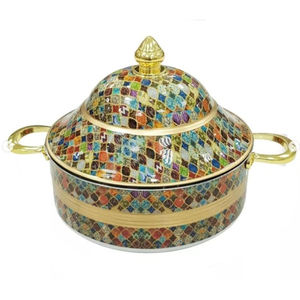 Best Quality Stainless Steel <b>Table</b> <b>Top</b> Casserole Dish Deluxe Quality Hand-Printed Metal Serving Pot at Excellent Price - Product Image 1