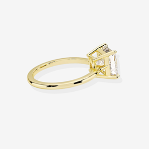 Bague de fiançailles solitaire Provence en diamant de laboratoire taille princesse avec or 14 carats pour future mariée - Product Image 3