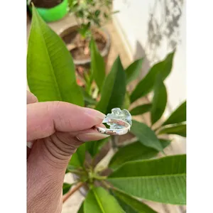 Blue Topaz Diamond Flower <b>Ring</b> <b>925</b> Sterling <b>Silver</b> Handmade Floral Gemstone <b>Ring</b> Wholesale Jewelry Supplier - Product Image 4