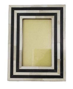 High Quality Rectangular Resin <b>Photo</b> <b>Frame</b> with Fancy Design Customizable Logo Polish Finish for Home Decoration Bone Inlay - Product Image 1