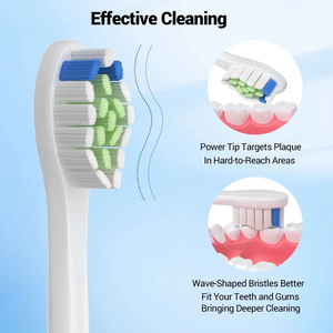 Universal Comfortable Nylon Electric <b>Toothbrush</b> <b>Head</b> with Medium Bristle Type 1 Year Warranty for Household Outdoor Hotel Use - Product Image 2