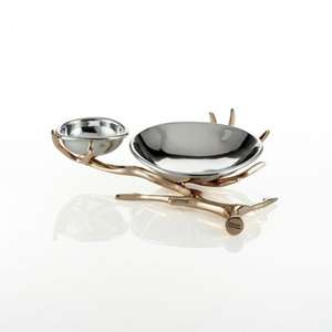 Ensemble de 2 bols de service en acier inoxydable pur métal au meilleur prix - Product Image 1