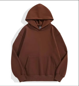 Otoño Invierno hombres Premium Heavyweight Hoodies 500 Gsm algodón grueso Casual Top Color sólido sudadera con patrón impreso - Product Image 3