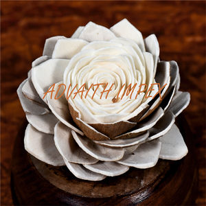 Hecho a mano Sola Flor de madera difusor de fragancia decorativa flores rosas artificiales mecha de alambre de algodón plantas decorativas únicas para el hogar - Product Image 3
