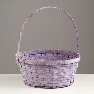 Panier en bambou naturel coloré biodégradable écologique à bas prix paniers naturels pour les vacances de Pâques - Product Image 6