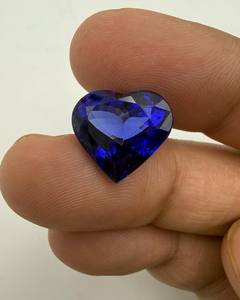 Piedra Preciosa de Tanzanita Natural en Forma de Corazón, 13.40 Ct, Azul Violeta Intenso, Facetada, Piedra Suelta, Piedra de Nacimiento de Diciembre, para Joyería - Product Image 5