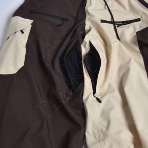 Pantalon cargo unisexe à blocs de couleur, taille à cordon, respirant, en polyester et coton, style streetwear pour adultes - Product Image 4