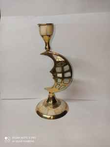 เชิงเทียนทองเหลืองที่ทันสมัยสำหรับการตกแต่งภายในที่เรียบง่ายเชิงเทียนทองเหลืองสำหรับตกแต่งโต๊ะกลางที่วางแก้ว - Product Image 3