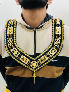 TABLIER MAÇONNIQUE REGALIA TYLER VIOLET AVEC COLLIER CHAÎNE-HSE - Product Image 4