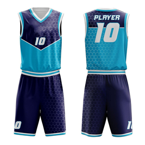 Ensemble d'uniformes de basket-ball respirants en maille de polyester OEM sur mesure bon marché, uniforme de basket-ball de haute qualité - Product Image 4