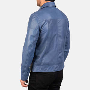 OEM personalizado al aire libre de piel de oveja impermeable transpirable ecológico a prueba de viento de los hombres de alta calidad de diseño de moda chaqueta de cuero - Product Image 4