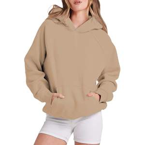 Sudadera con Capucha para Mujer Talla Grande, Antiarrugas, de Forro Polar, para Hacer Ejercicio, Gimnasio, Ropa Casual, Sudadera con Capucha, 100% Algodón, Manga Larga, con Bolsillos - Product Image 2