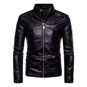 แจ็กเก็ตหนังแนวลำลองสำหรับผู้ชาย,แจ็กเก็ตแฟชั่นคอตั้งแนวลำลองสำหรับฤดูใบไม้ผลิและฤดูใบไม้ร่วง - Product Image 2