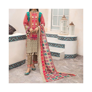 ชุดสูทปักลายสำหรับสุภาพสตรีชอลวาร์ Kameez ชุดลำลองไม่มีตะเข็บผลิตภัณฑ์ขาย - Product Image 4