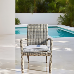 Modern Outdoor Woven Rattan Armchair Stylish Patio Seating for Garden, Poolside Relaxation Made by VgreenArt in Vietnam - Product Image 5