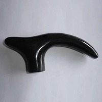 Bâton de marche vintage de luxe en corne de buffle, durable, en acrylique, pour gaucher, pour personnes âgées et handicapées, pour le camping