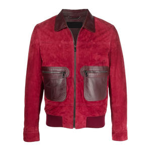 แจ็คเก็ตหนังขนแกะสีน้ำตาลแจ็คเก็ตฤดูหนาวบอมเบอร์แจ็คเก็ตปรับแต่งได้ - Product Image 5