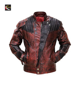 เสื้อแจ็คเก็ตนักขี่มอเตอร์ไซค์สไตล์คอสเพลย์ลายดาวสำหรับผู้ชาย ขายส่ง เสื้อโค้ทหนังเทียมสไตล์วินเทจสำหรับฮาโลวีน ขายส่ง - Product Image 3