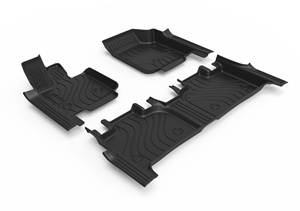 Tapis de sol de voiture KATA VINA toutes saisons sur mesure, en TPE 5D de qualité supérieure, épaisseur 2 mm, durables, imperméables et antidérapants pour le modèle Vinfast VF3 - Product Image 1