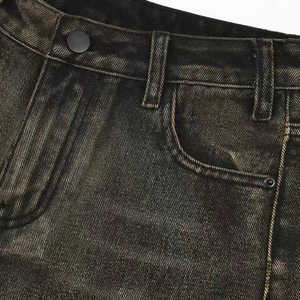 <b>shorts</b> for <b>men</b> <b>men's</b> <b>shorts</b> <b>Men's</b> Jorts Embroidered <b>Patches</b> Denim <b>Shorts</b> Raw Hem Cut Edge Summer Jean - Product Image 6