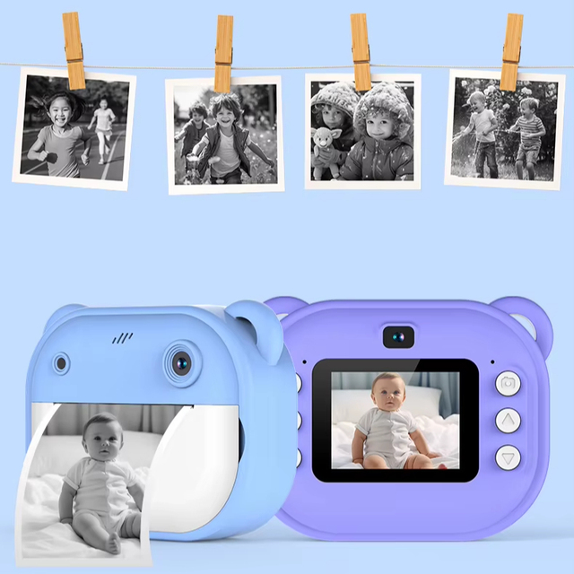 Children Thermal Printing Camera with 24MP CMOS Lens 1080p HD Video Dual Camera Video Recording 800mAh Battery OEM ODM Support