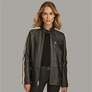 Chaqueta de Motociclista de Cuero Personalizada para Hombre, Estilo con Cremallera, Chaqueta de Motocicleta de PU de Alta Calidad, Ropa Exterior de Moda, Proveedor de Fábrica de Marca Privada OEM ODM - Product Image 4