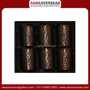 ชุดแก้วทำจากทองแดงบริสุทธิ์ชุบแบบโบราณสำหรับงานแต่งงานเทศกาลคริสต์มาสและของขวัญคืน - Product Image 6