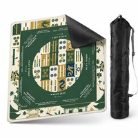 Tapis de jeu de mahjong professionnel en lin, imperméable, insonorisé, surface absorbant les chocs, design anti-plis, table de jeu portable