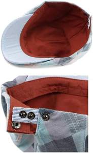 Mens Adjustable Colorful Striped Plaid Ivy Newsboy Cabbie Gatsby Golf <b>Cap</b> <b>Flat</b> Cotton <b>Hat</b> Thin <b>Cap</b> Unisex <b>flat</b> ivy <b>cap</b> - Product Image 5
