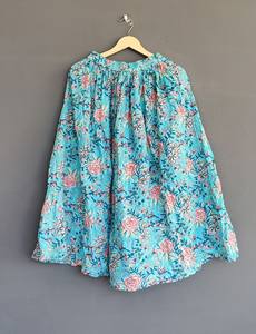 กระโปรงแมกซี่โบโฮสำหรับผู้หญิงผ้าคอตตอนเอวยางยืดพิมพ์ลายชายหาดยาวระบายอากาศได้ดีของขวัญเทนนิสไซส์ XS สำหรับผู้หญิง - Product Image 4