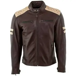 Vestes de moto vestes de moto personnalisées véritable 100% veste de moto en cuir véritable moto et course automobile