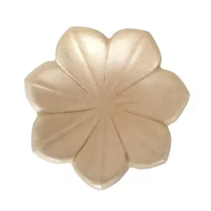 Plateau de service élégant imprimé de logo personnalisé de mariage de style lotus couleur or antique pour la maison hôtel restaurant - Product Image 1