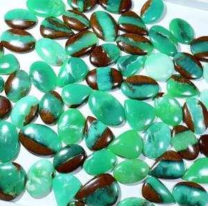 Vente en gros 100% pierres précieuses chrysoprase naturelles mélange forme Cabochon poli pour femmes bijoux et cadeaux pierres précieuses en vrac - Product Image 3