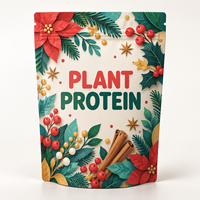 Mélange de Chai Latte en Gros, Emballage Cadeau de Noël, Sachet Doypack avec Fermeture Zip Refermable