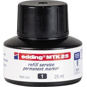 Recambios de Tinta Negra para Marcadores Edding MTK25, Botella de 25 ml - Product Image 1