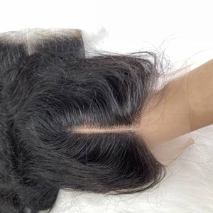 Extensions de cheveux humains en dentelle noire à fermeture frontale alignée avec cuticule vierge du Vietnam peau transparente HD suisse pleine taille - Product Image 3