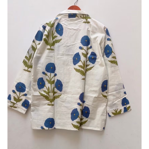 Ensemble de pyjama en coton fait main, imprimé à la main, motif floral indien, pyjama de nuit, marché de gros au meilleur prix - Product Image 2