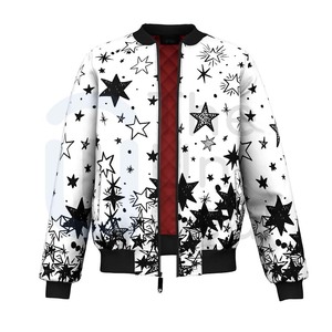 Blouson aviateur personnalisable pour hommes et femmes, vestes imprimées décontractées mode hiver style baseball universitaire, vente en gros - Product Image 2