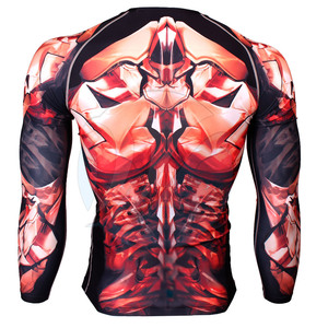 เสื้อรัดรูปสำหรับผู้ชายเสื้อออกกำลังกายพิมพ์ลาย - Product Image 4