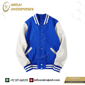 Blouson aviateur patchwork à simple boutonnage pour hommes nouveauté coton décontracté Style baseball manches côtelées hiver manteau court col montant - Product Image 3