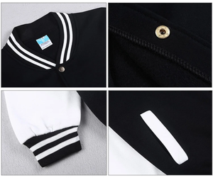 Oem Haute Qualité Écusson Broderie Hommes Collège Personnalisé Baseball Bomber Letterman Crop Cuir Manches Grande Taille Varsity Veste - Product Image 6