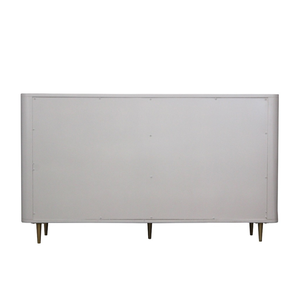 Lulu Collection de chambres à coucher Coffre large à 6 tiroirs Meuble en bois d'acajou avec finition blanche pour toute chambre à coucher - Product Image 4